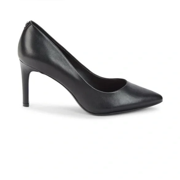 KARL LAGERFELD PARIS Glora Point Toe Leather Pumps - Picture 1 of 4